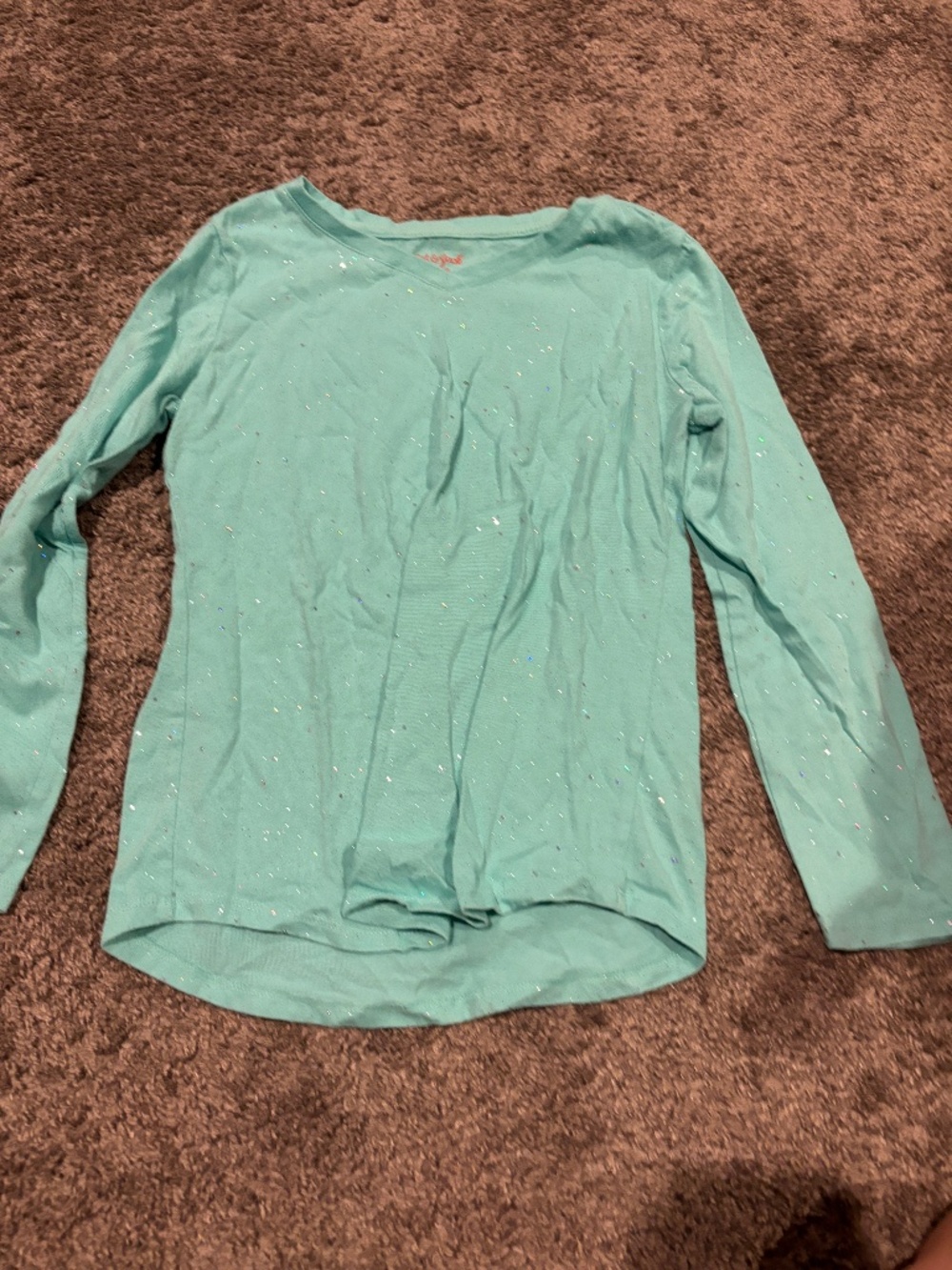 Cat & Jack Girls Sparkly Long Sleeve Tee